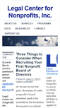 Mobile Screenshot of legalcenterfornonprofits.org